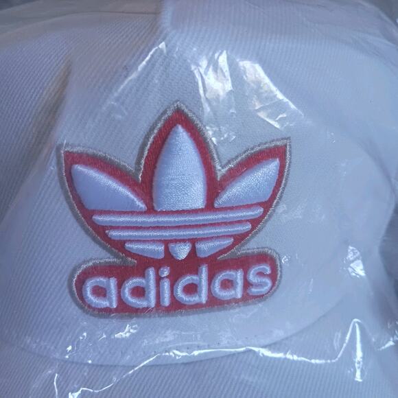 ADIDAS Originals A-Frame Men’s Snapback Hat Cap - Off White/Red/White IR1100 NEW - Picture 7 of 10